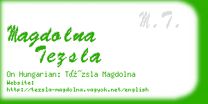 magdolna tezsla business card